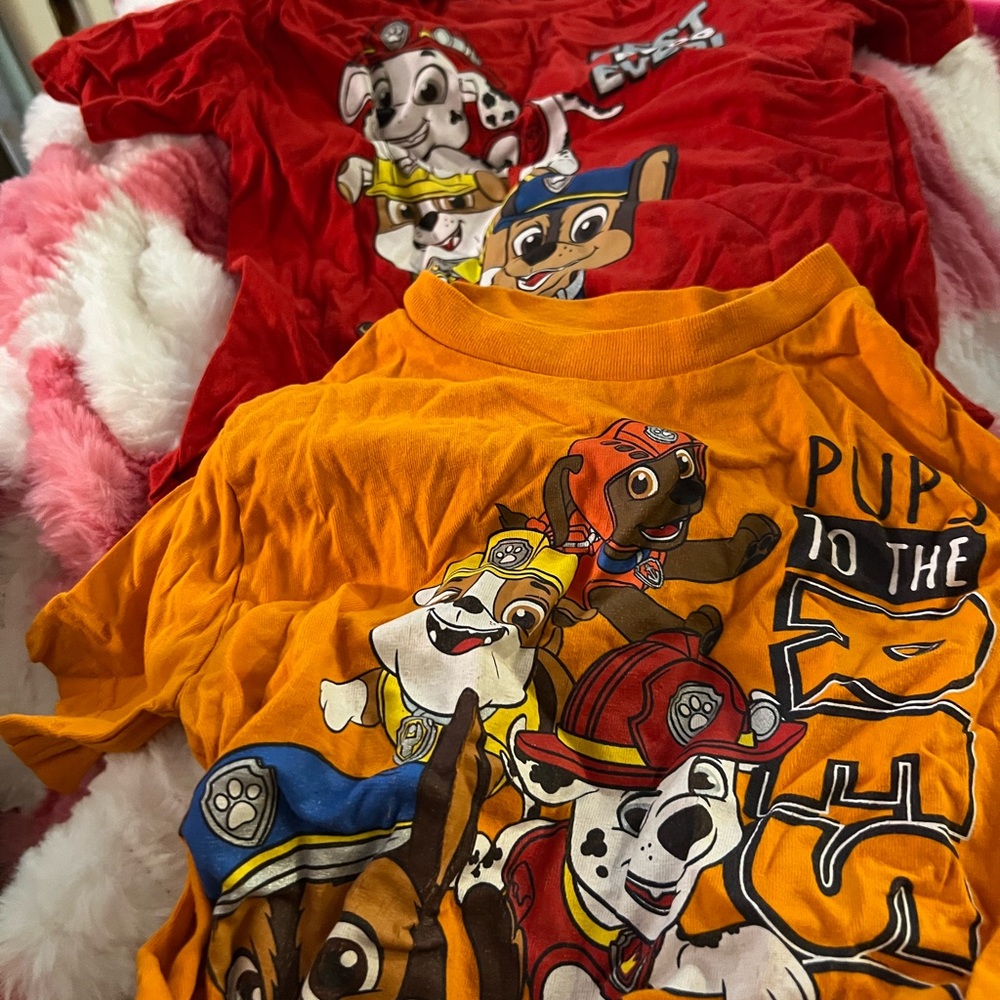 Paw Patrol Red and Orange T-Shirts